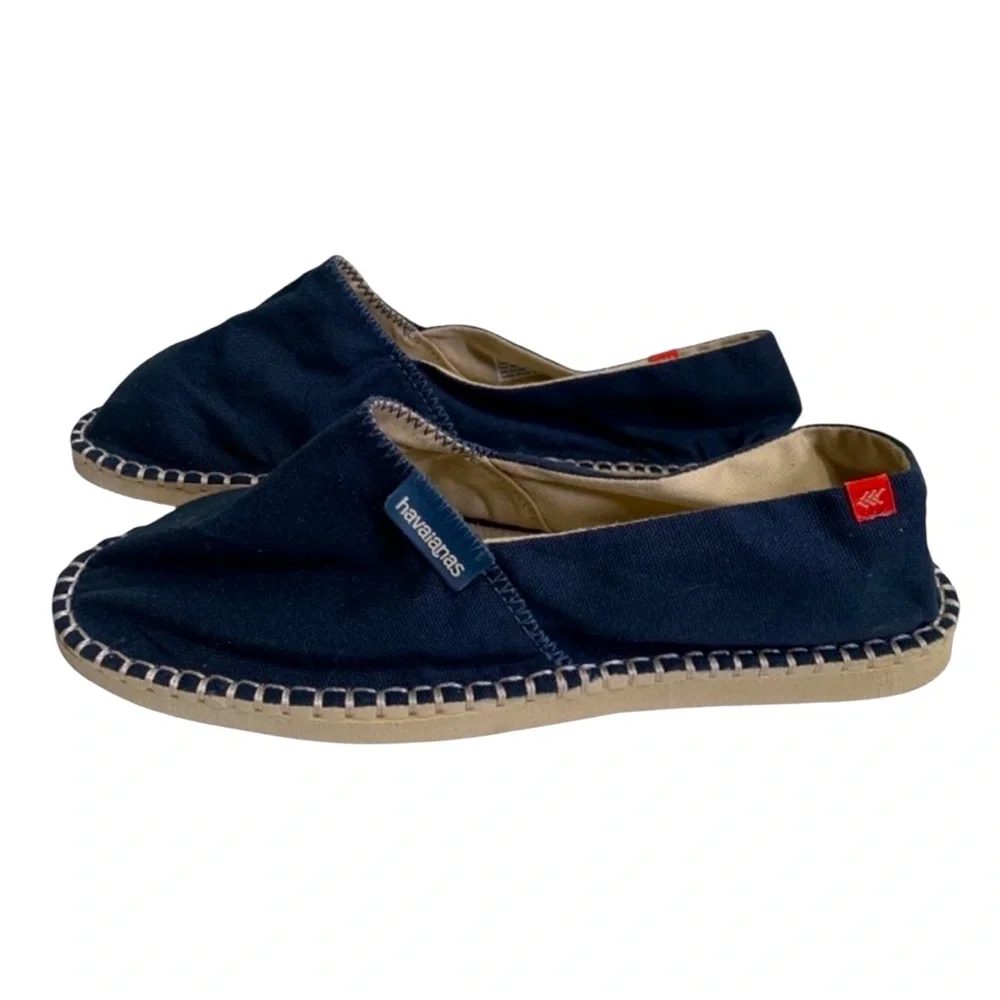 Havaianas Origine Espadrille | Unisex Adults Navy Blue | Size EU 37 US W-6/M-5)